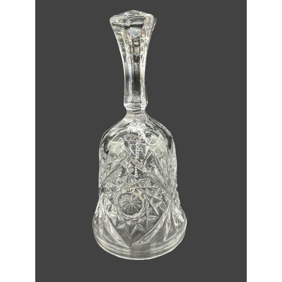 Vintage Lead Crystal Dinner Bell, Hand Bell 6.75" Tall - Picture 4 of 10